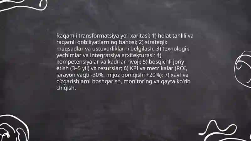 Tashkilot rivojlanishining raqamli strategiyasi 4