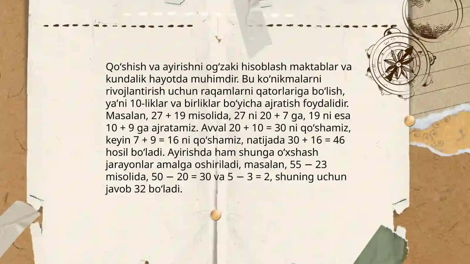Ogʻzaki hisoblash usullari 4
