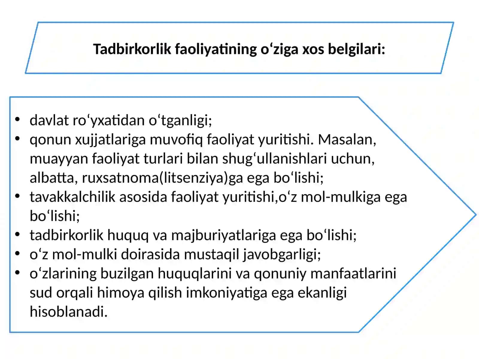 Tadbirkorlik faoliyati subyektlari va ularning turlari 4