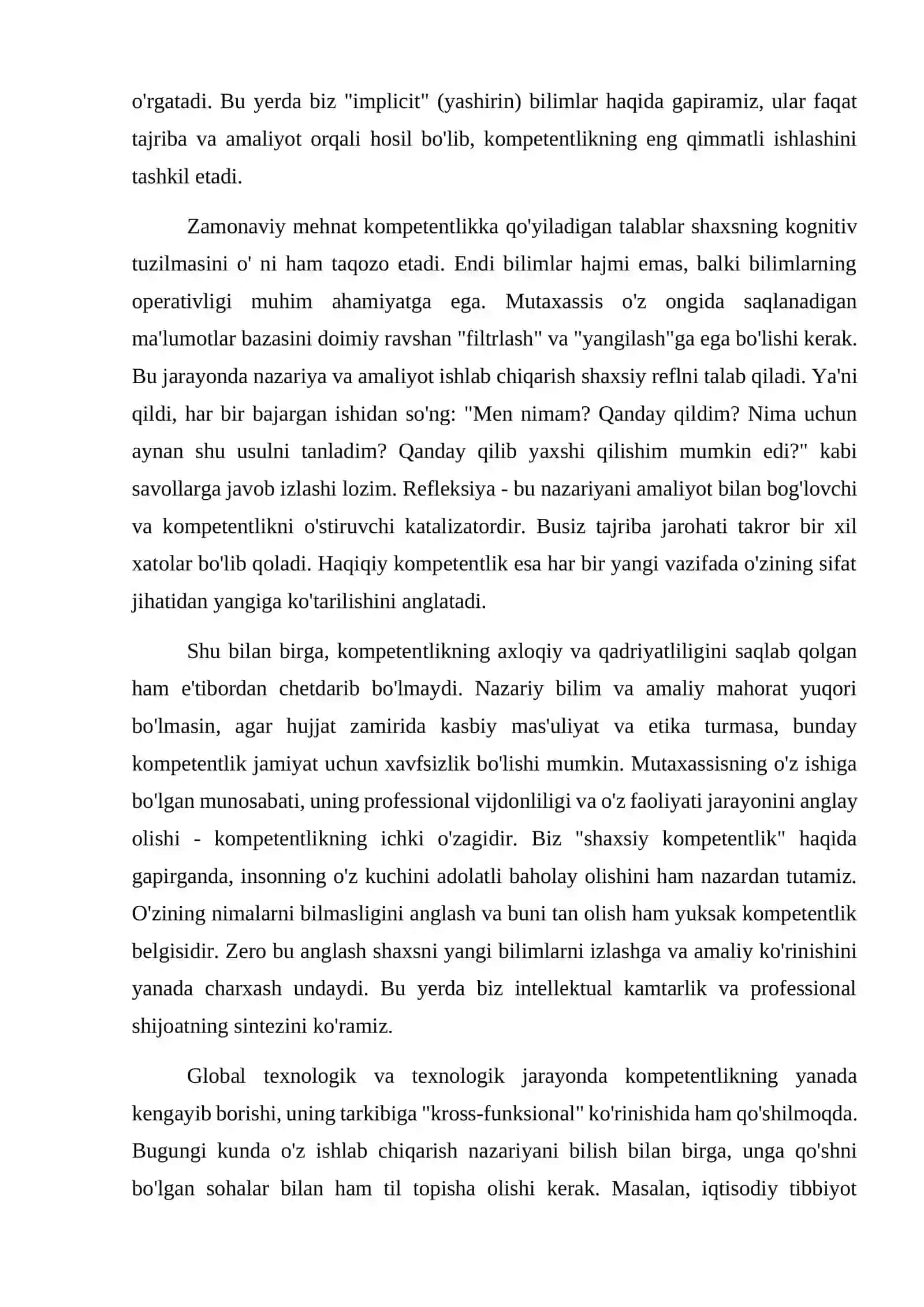 Kasbiy kompotentlikka qoyiladigan talablar 4