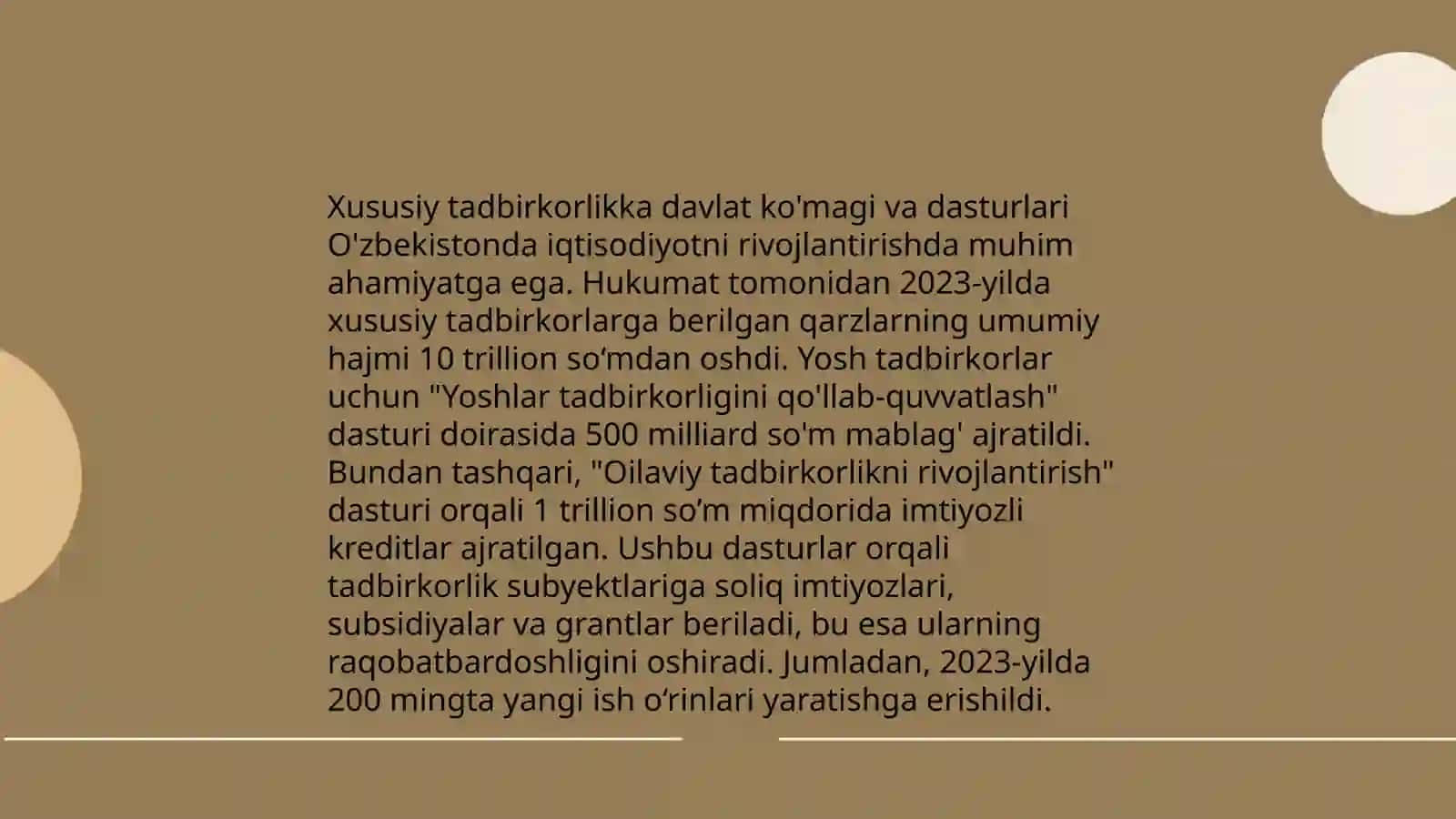 O'zbekistonda kichik biznes va xususiy tadbirkorlikning holati va uni rivojlantirishda yoshlarning roli 4
