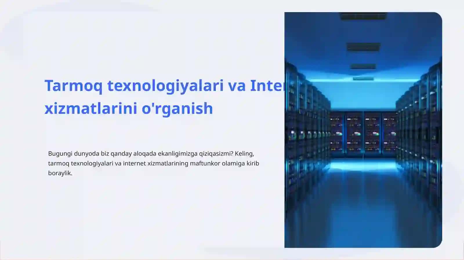 TARMOQLI TEXNOLOGIYALARI VA INTERNET XIZMATLARI 4