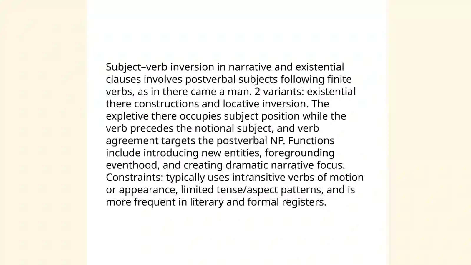 Inversion in linguistics 4