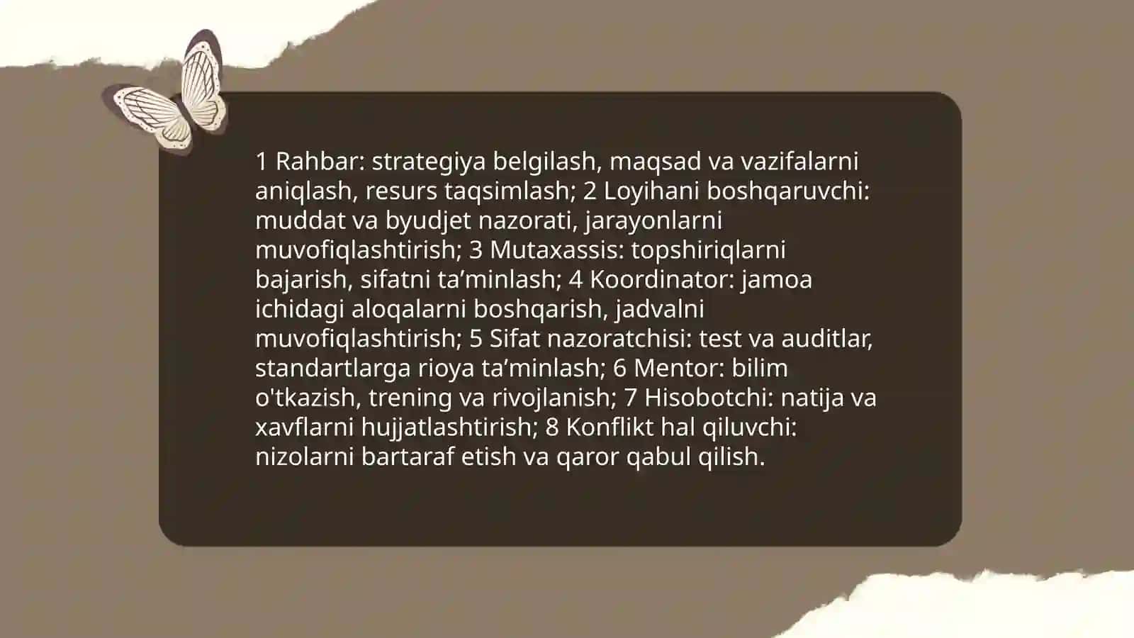 Mehnat jamoalarni rejalashtirish va boshqarish 4