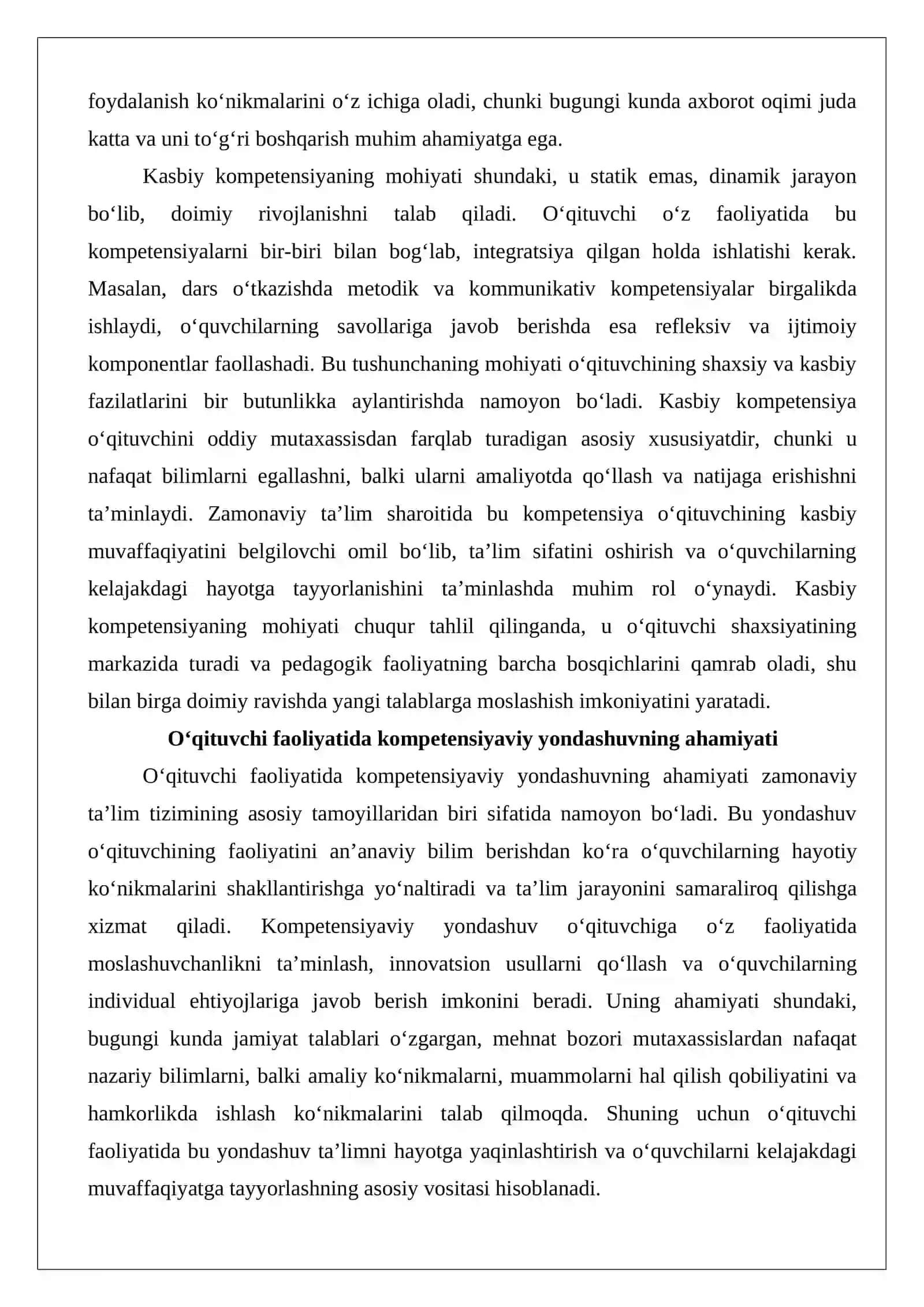 O‘qituvchining kasbiy kompetensiyasi va tuzilishi 4