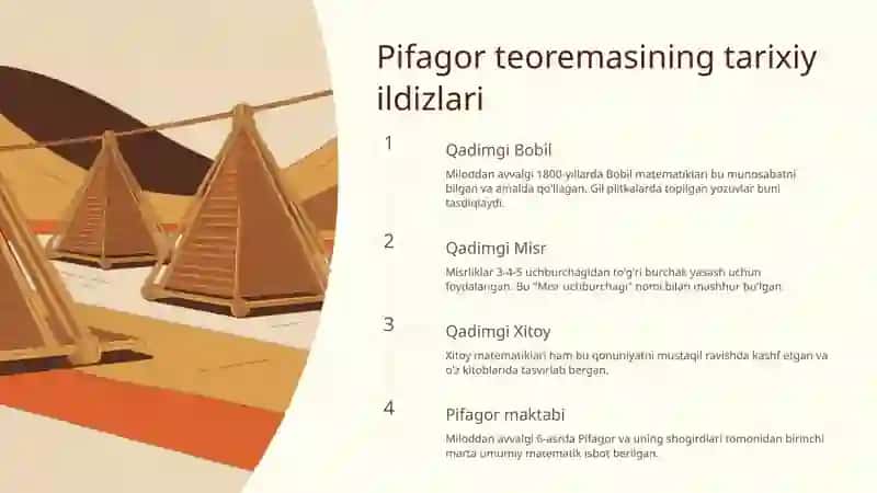 Pifagor teoremasining ba’zi tatbiqlari 4