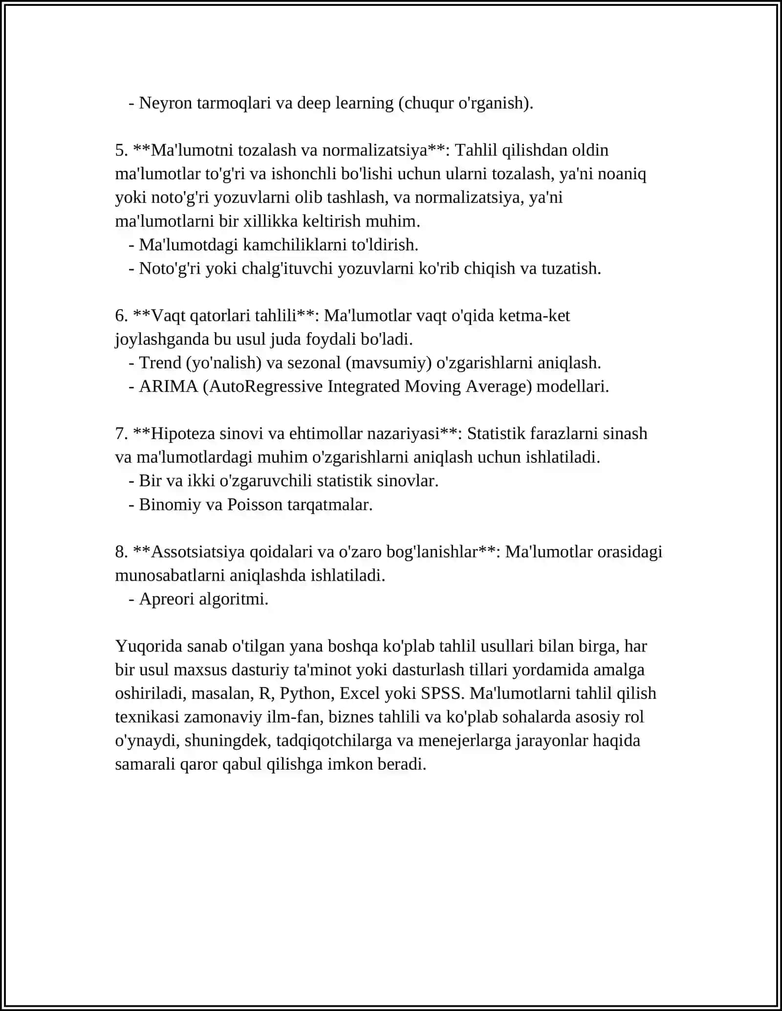 MATNLI MAʼLUMOTLARNI QAYTA ISHLASH DASTURLARINING IMKONIYATLAR 4