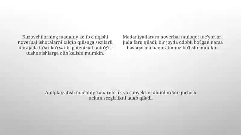 Kuzatuvchi shaxs va uning madaniyati 4
