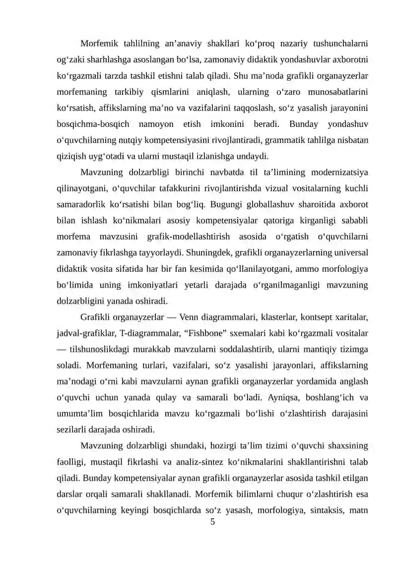 MORFEMA TAVSIFIDA GRAFIKLI ORGANAYZERLAR 4