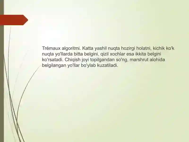Labirintdagi eng qisqa yo'lni topish algoritmi 4