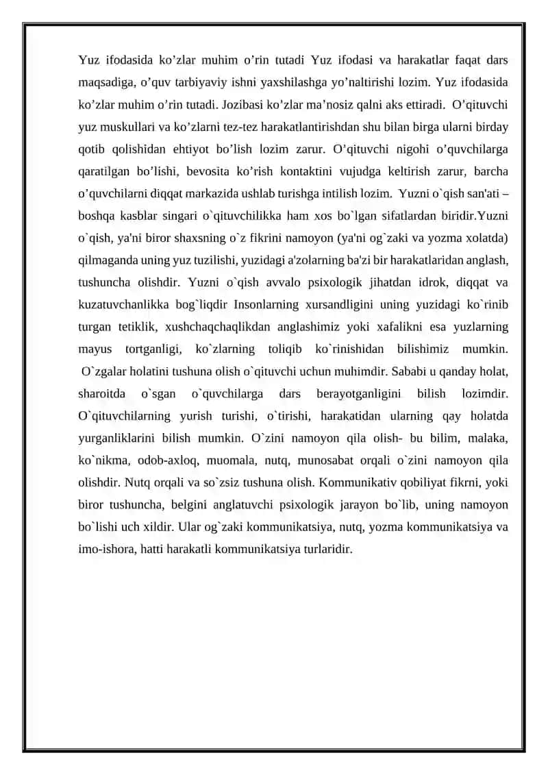O'qituvchining Yuzni Uqish San'ati 4