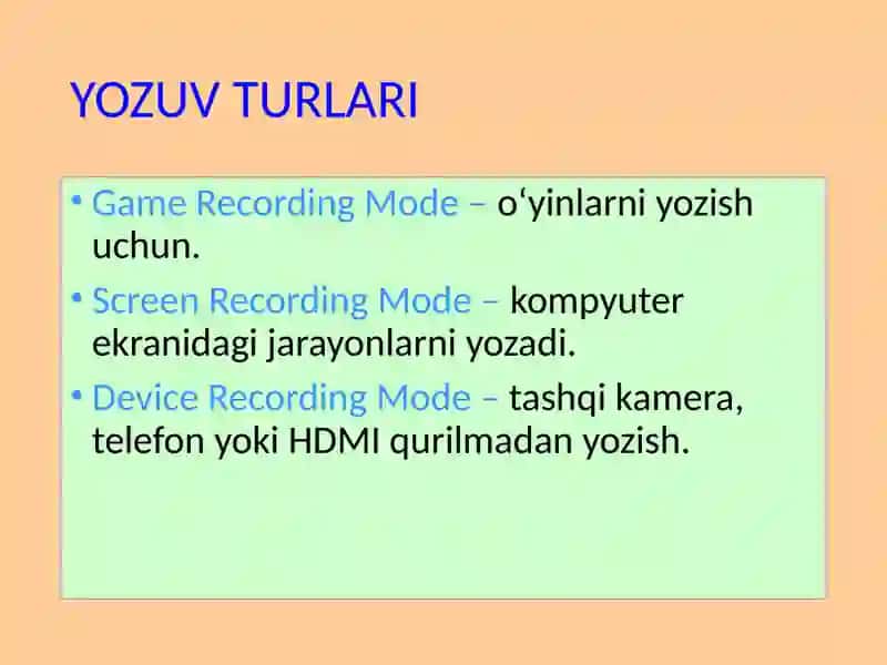 Bandicam dasturi va uning afzalliklari 4