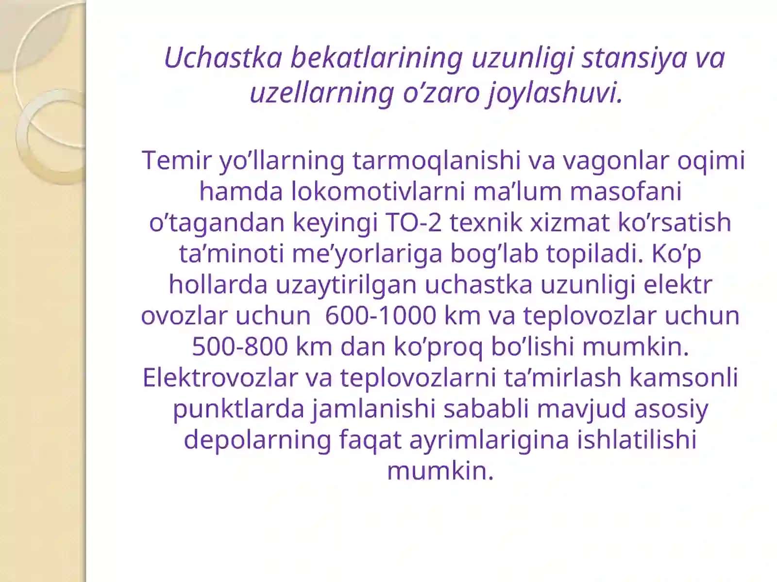 Uchaska bekatlarining temir yo’l tarmoqlarida joylashish tamoyillari va tasniflanishi 4