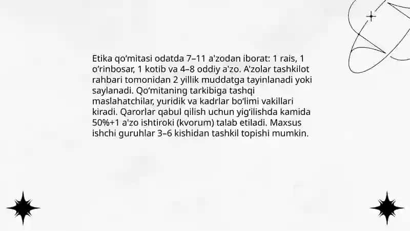 Etika qoʻmitasi va uning vazifasi 4