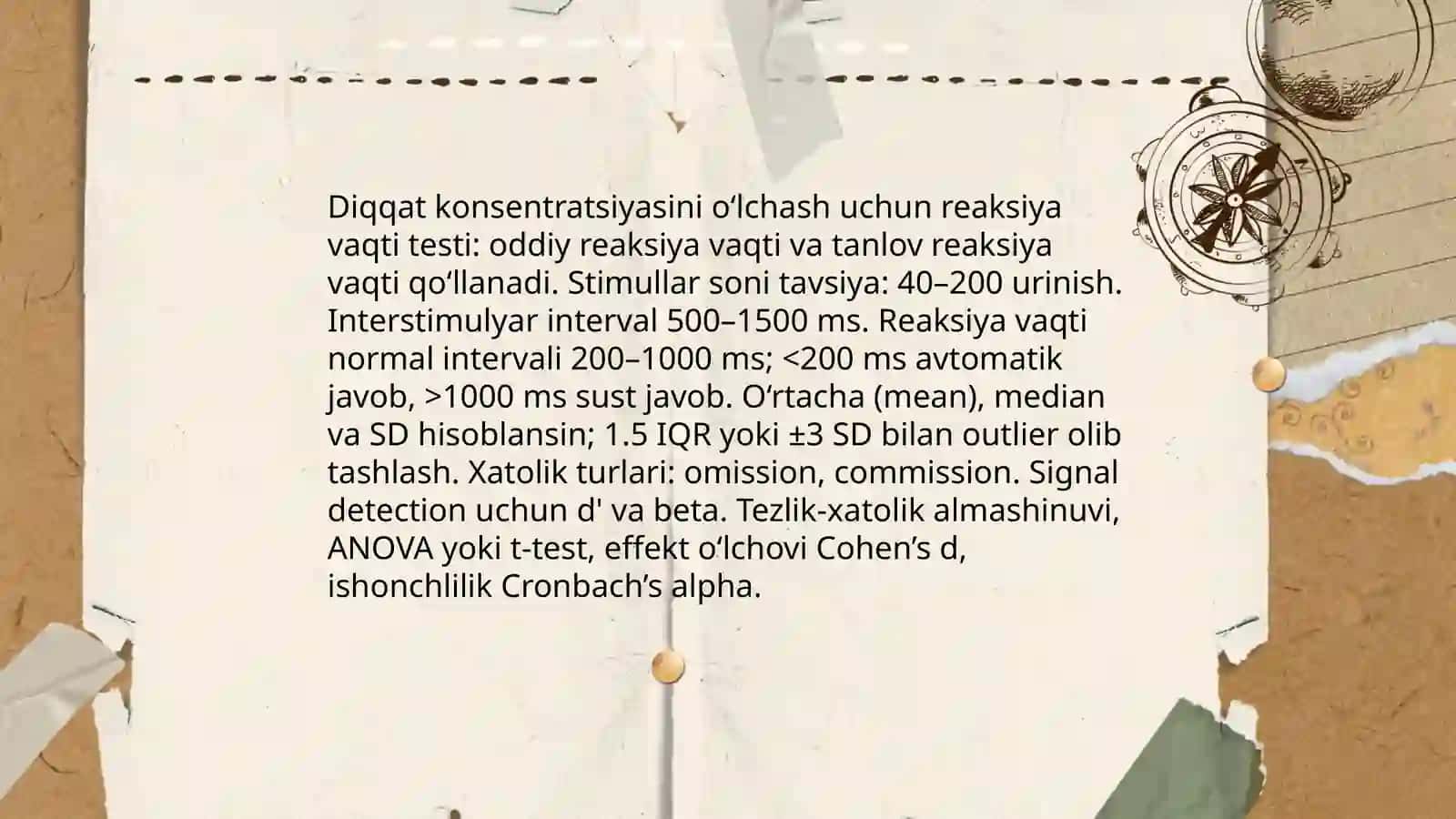 Diqqat konsentratsiyani eksperimental o’rganish 4