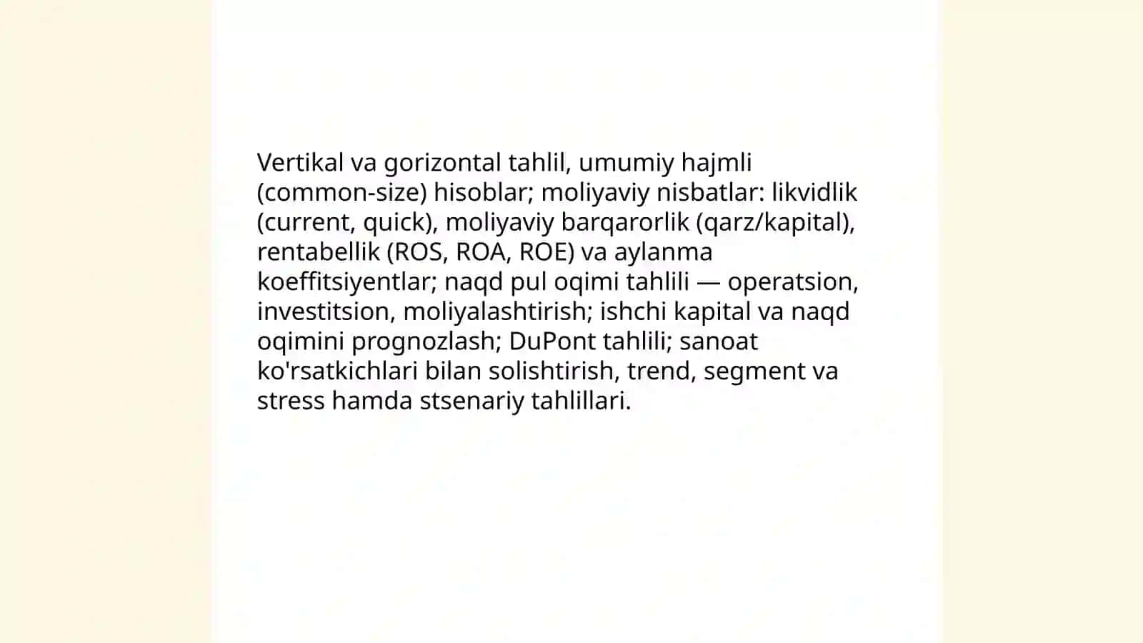 Moliyaviy diagnostika transport korxonalar uchun 4