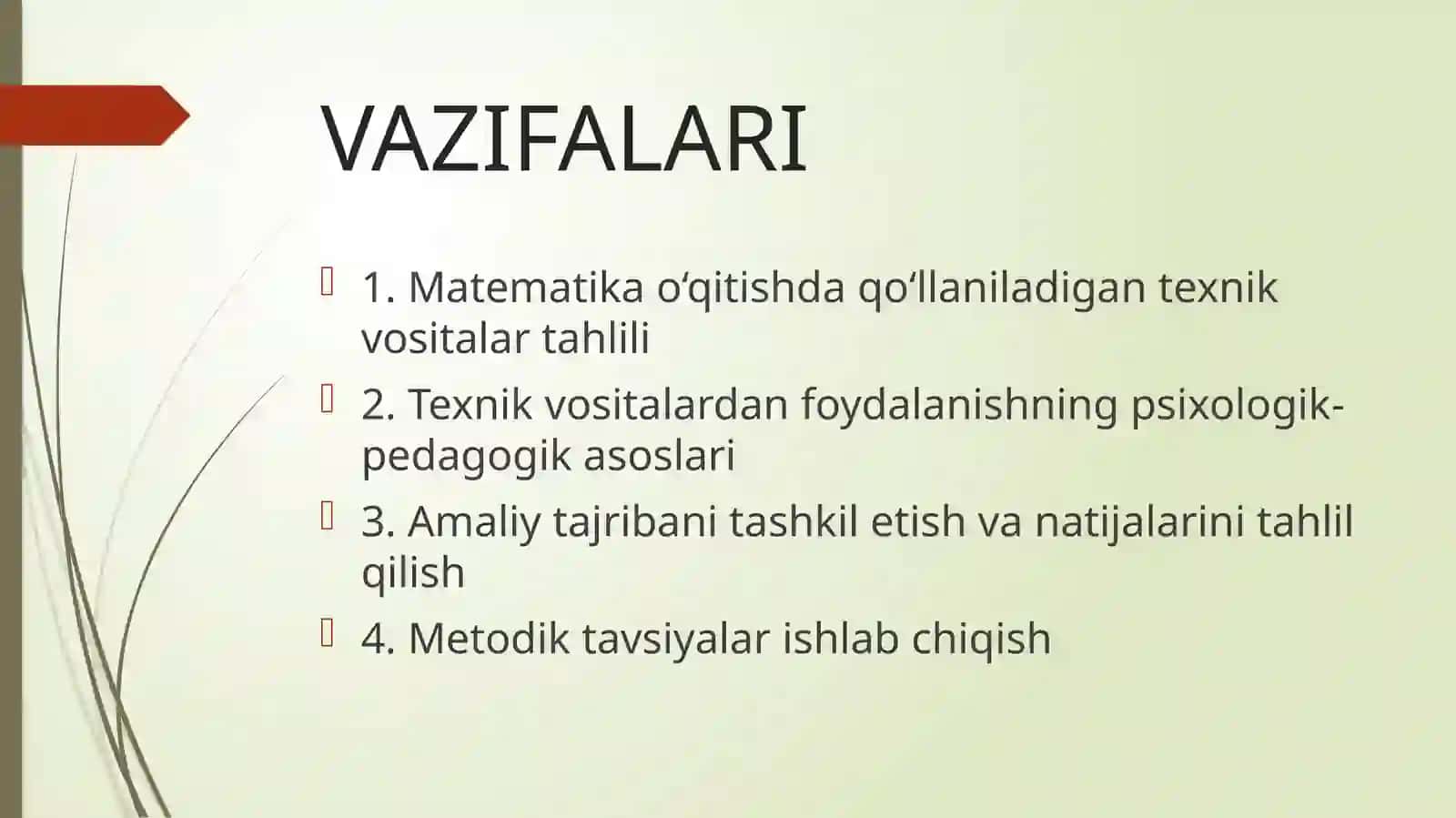 Matematika o’qitishning texnik vositalaridan foydalanish 4
