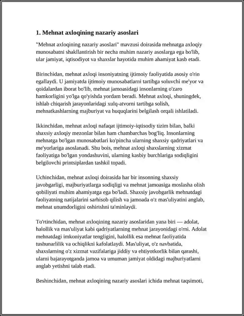 MEHNATGA AXLOQIY MUNOSABATNI SHAKLLANTIRISH 4