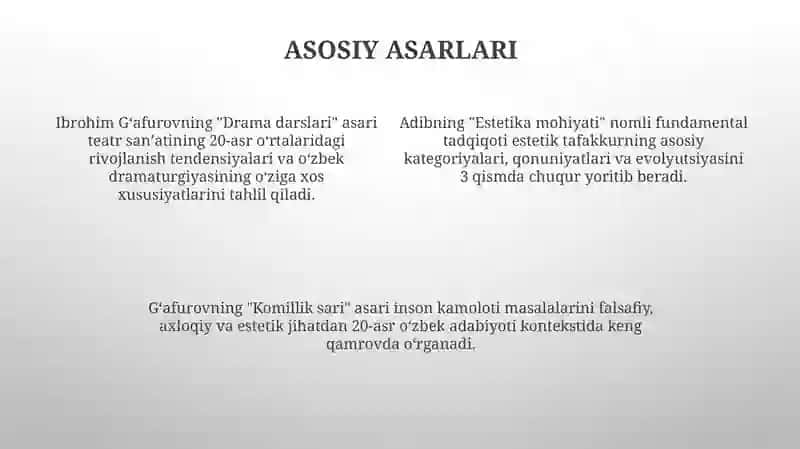 I.Gʻafurov asarlari bilan tanishish 4