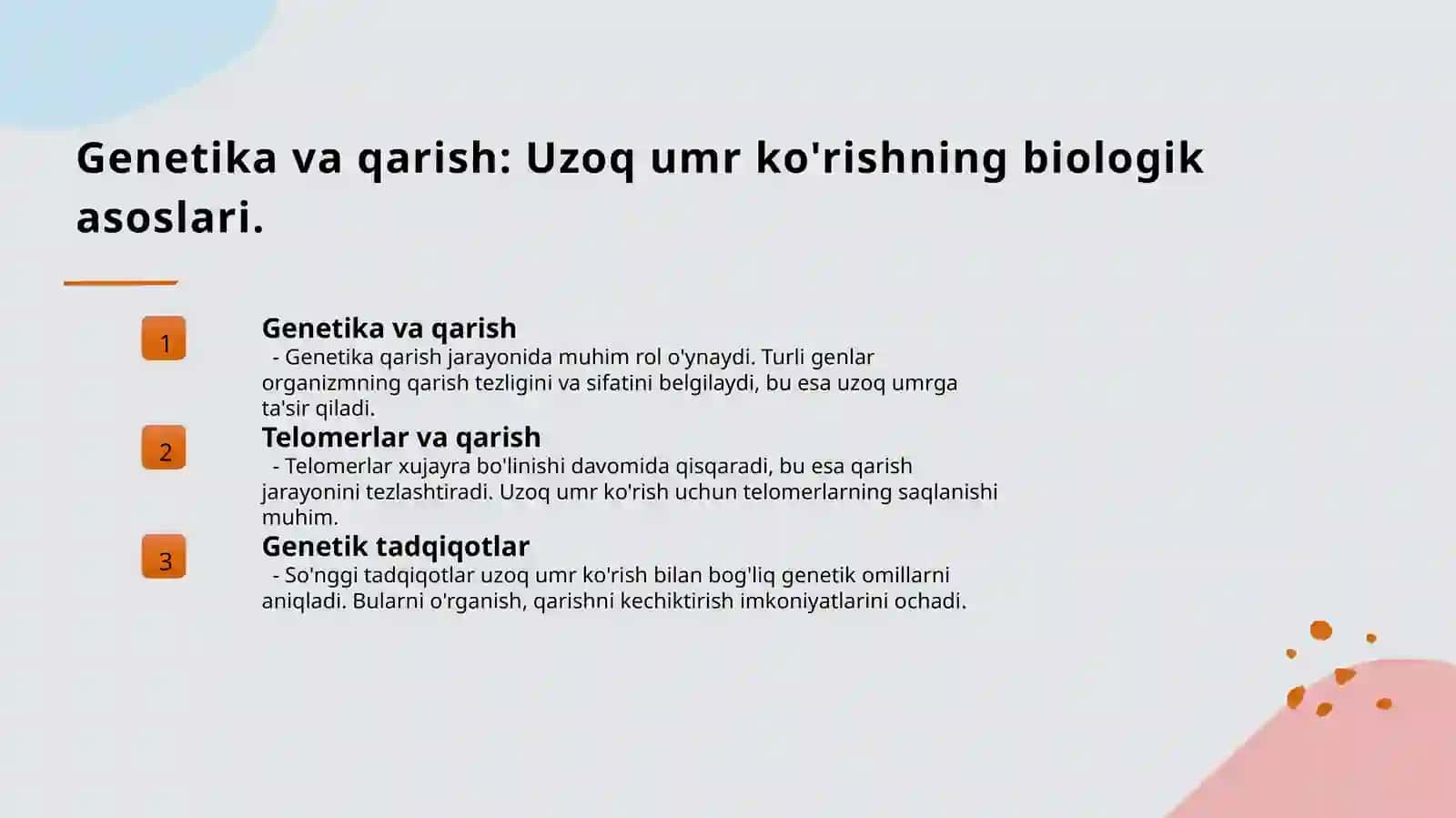 Qarishning biologik aspektlari 4