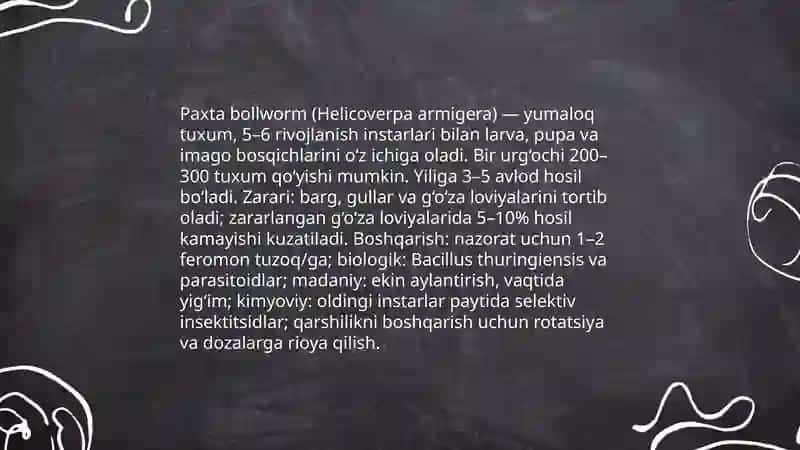 Gʻoʻzaga zarar yetkazuvchi hasharotlar 4