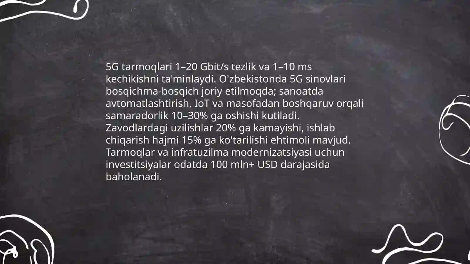 O'zbekistonda tarmoq texnalogiyalari rivojlanishi va iqtisodiyotdagi samaradorligi 4