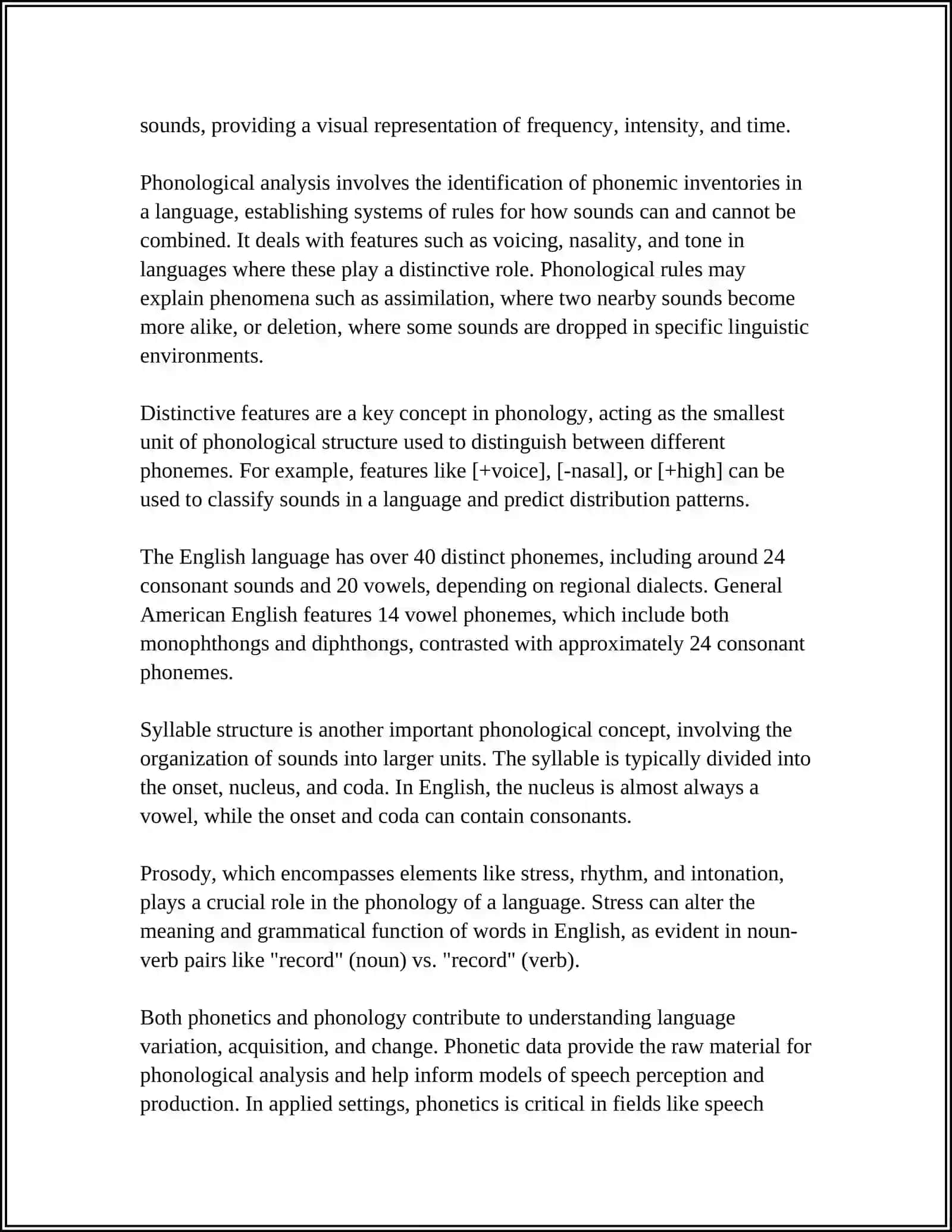 ASPECT OF LANGUAGE AND SPEECH, THEIR UNITS 4