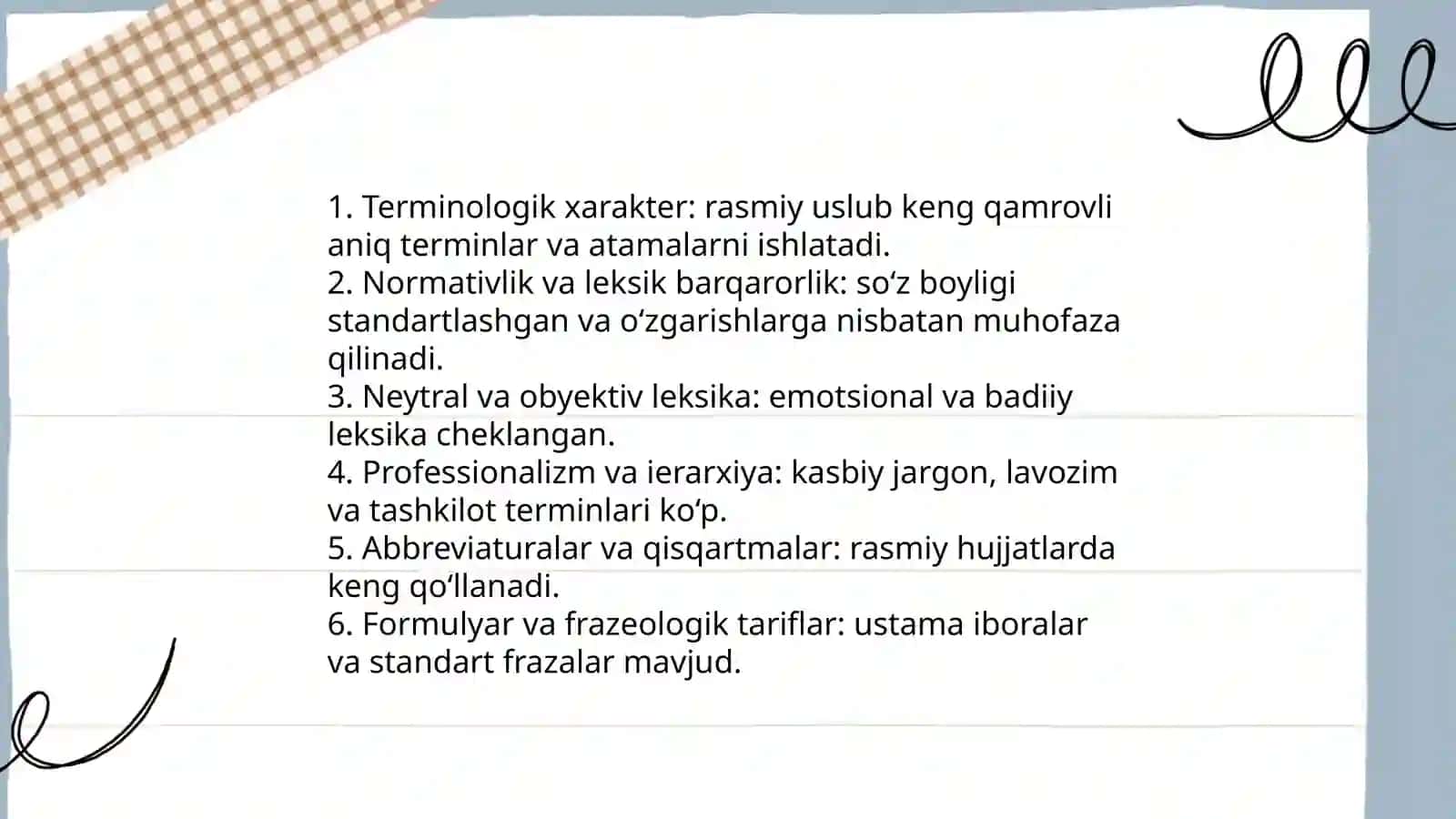 Rasmiy uslub va uning xususiyatlari 4