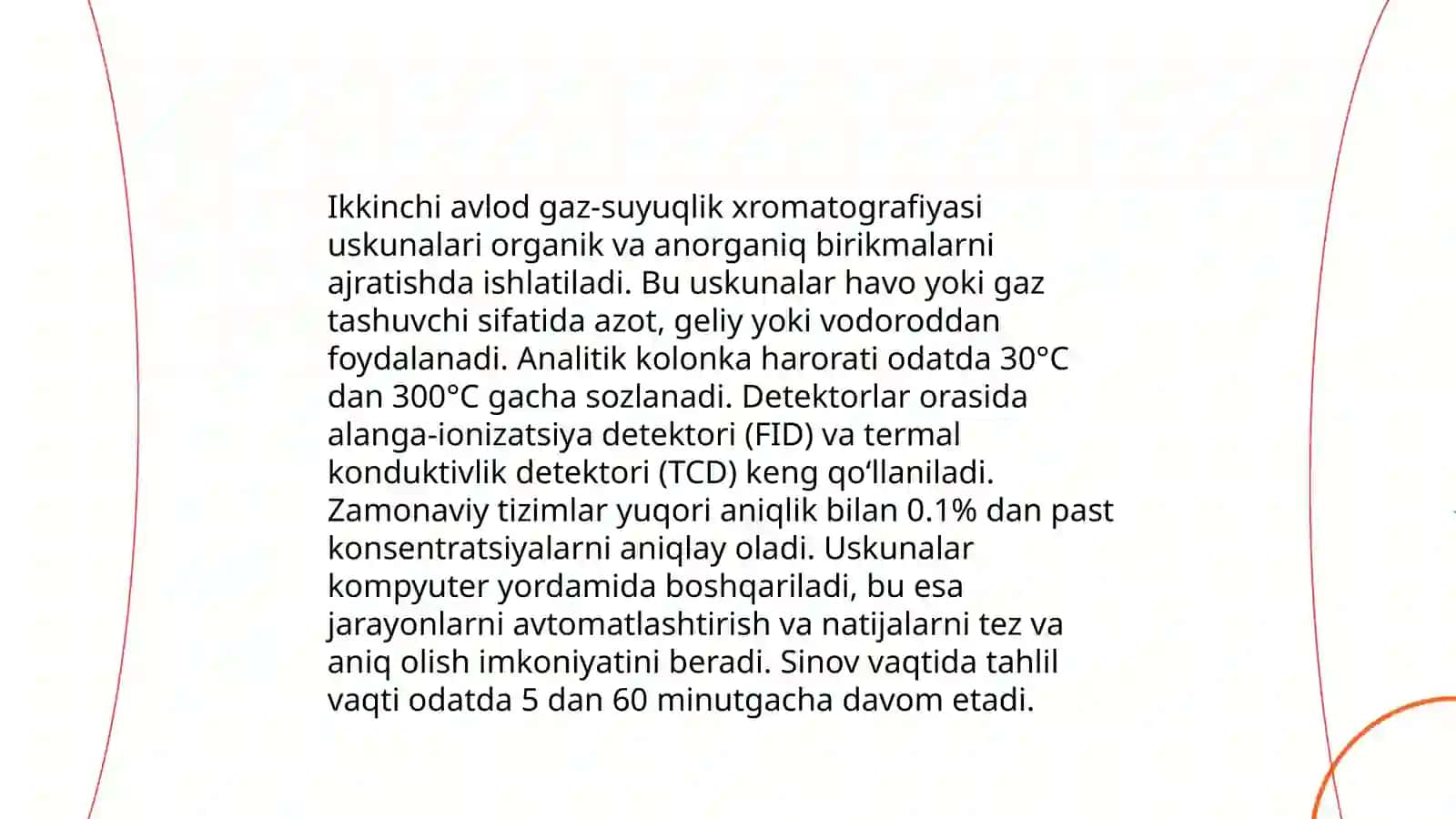 Gaz suyuqlik xromatografiyasi 4