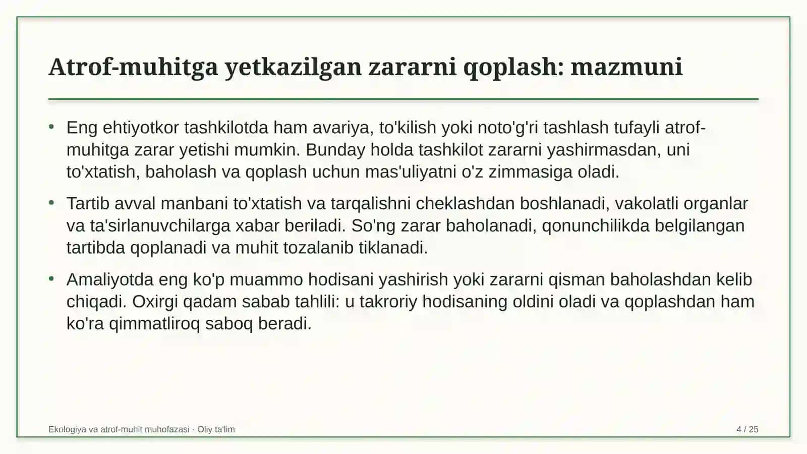Lak-bo'yoq sanoatida atrof-muhitga yetkazilgan zararni qoplash 4