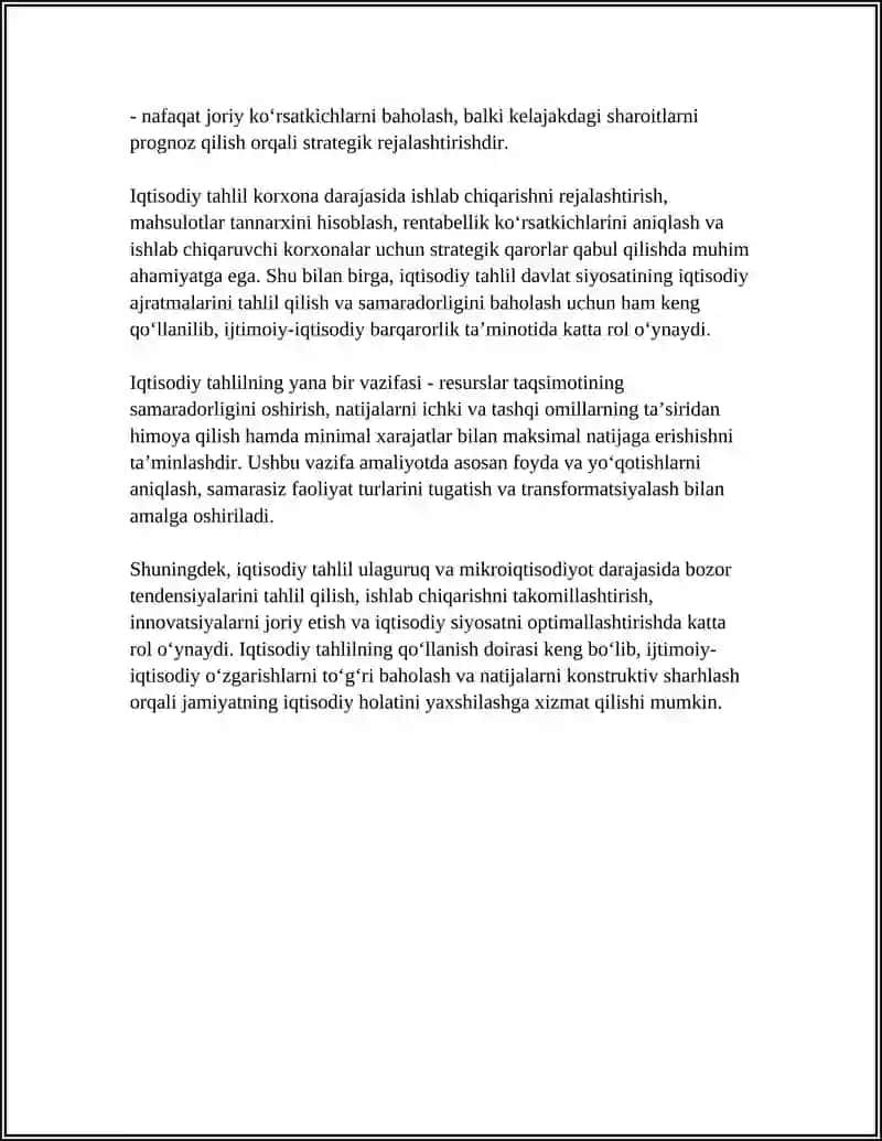 IQTISODIY TAHLIL VA UNI TURLARGA AJRATISH 4