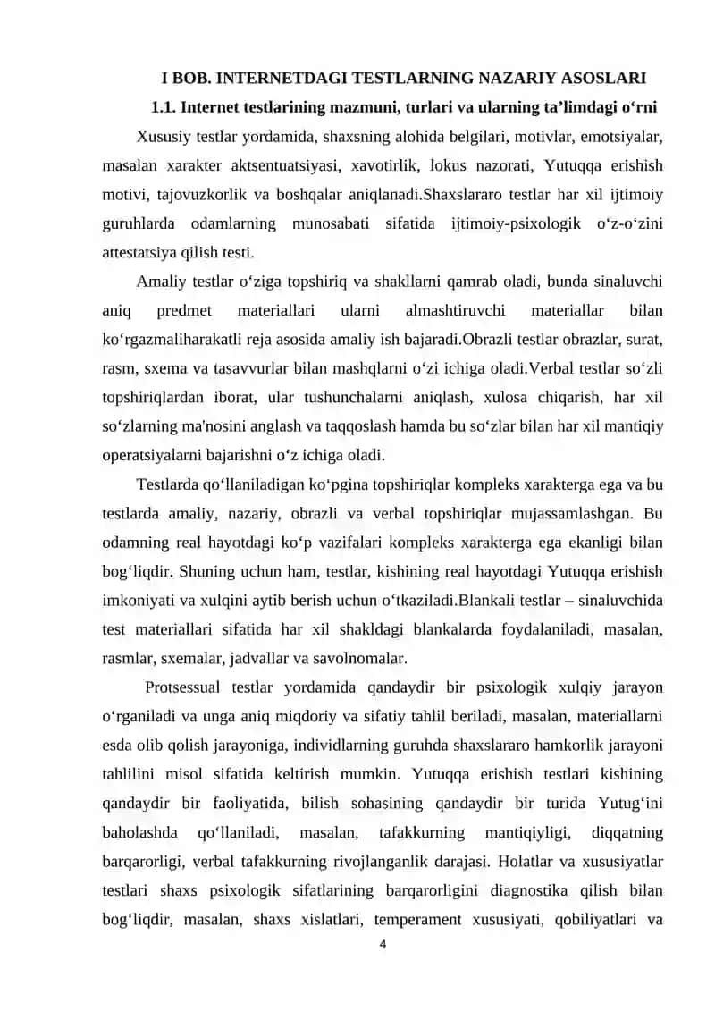 INTERNETDAGI TESTLAR YANGI MUAMMOLARI VA ISTIQBOLLARI 4