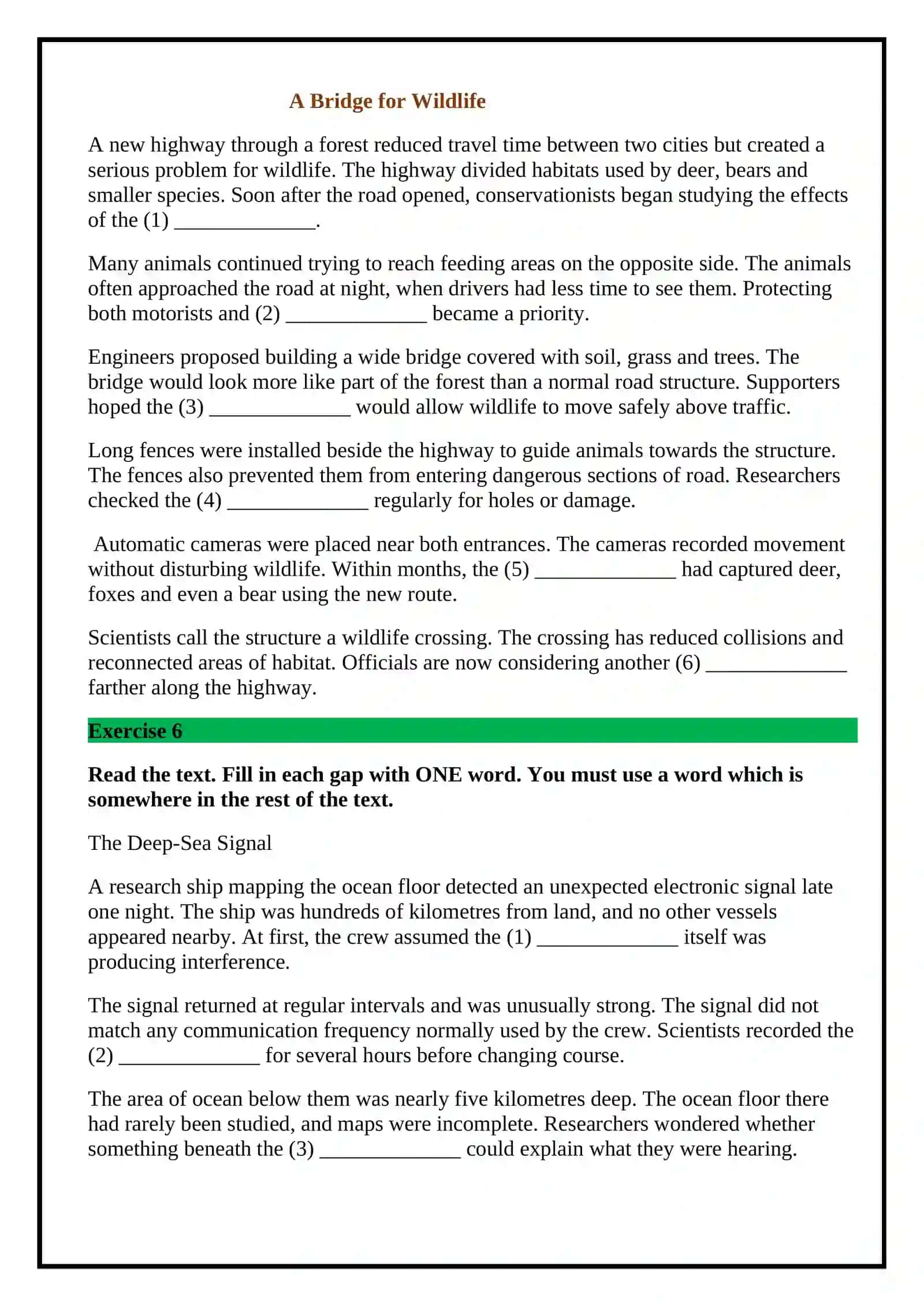 Reading Part1 (Advanced Tests) 4