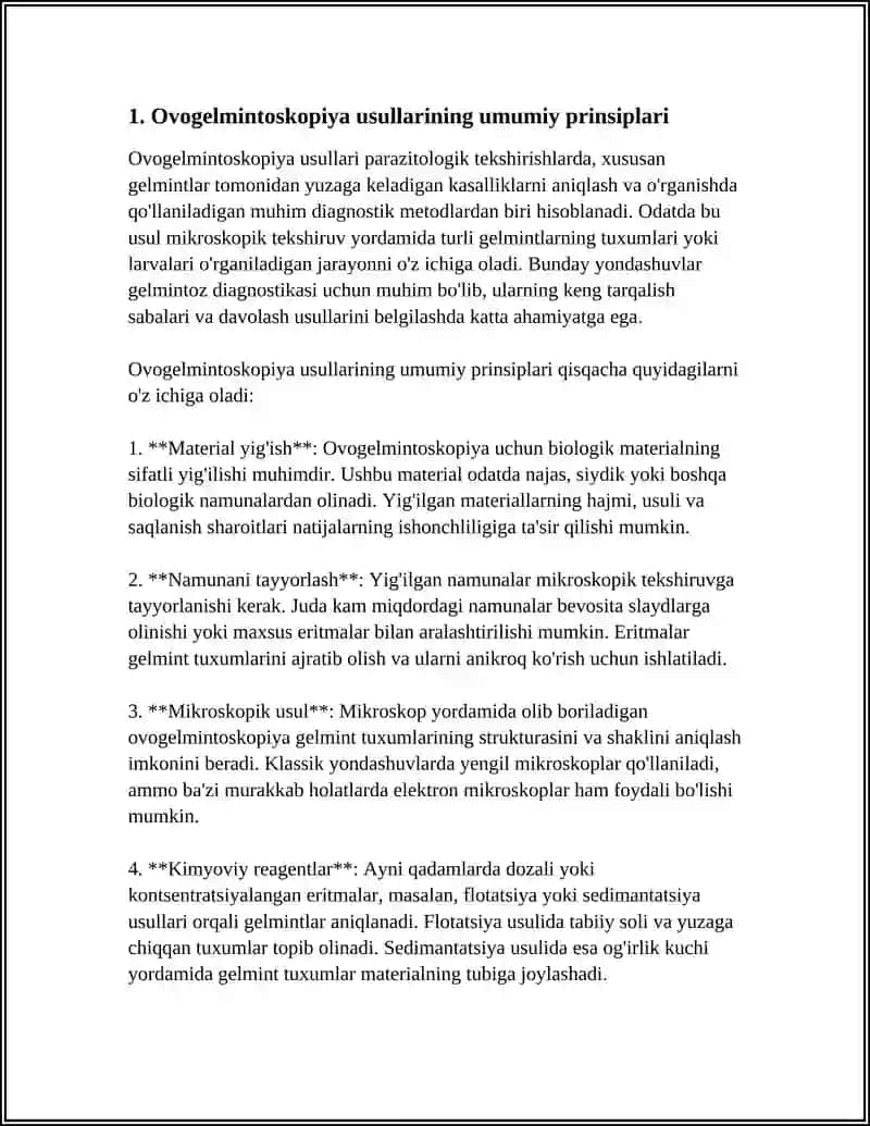 OVOGELMINTOSKOPIYA USULLARI 4