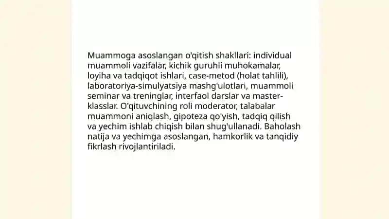 Pedagogik metodning noananaviy shakllari 4
