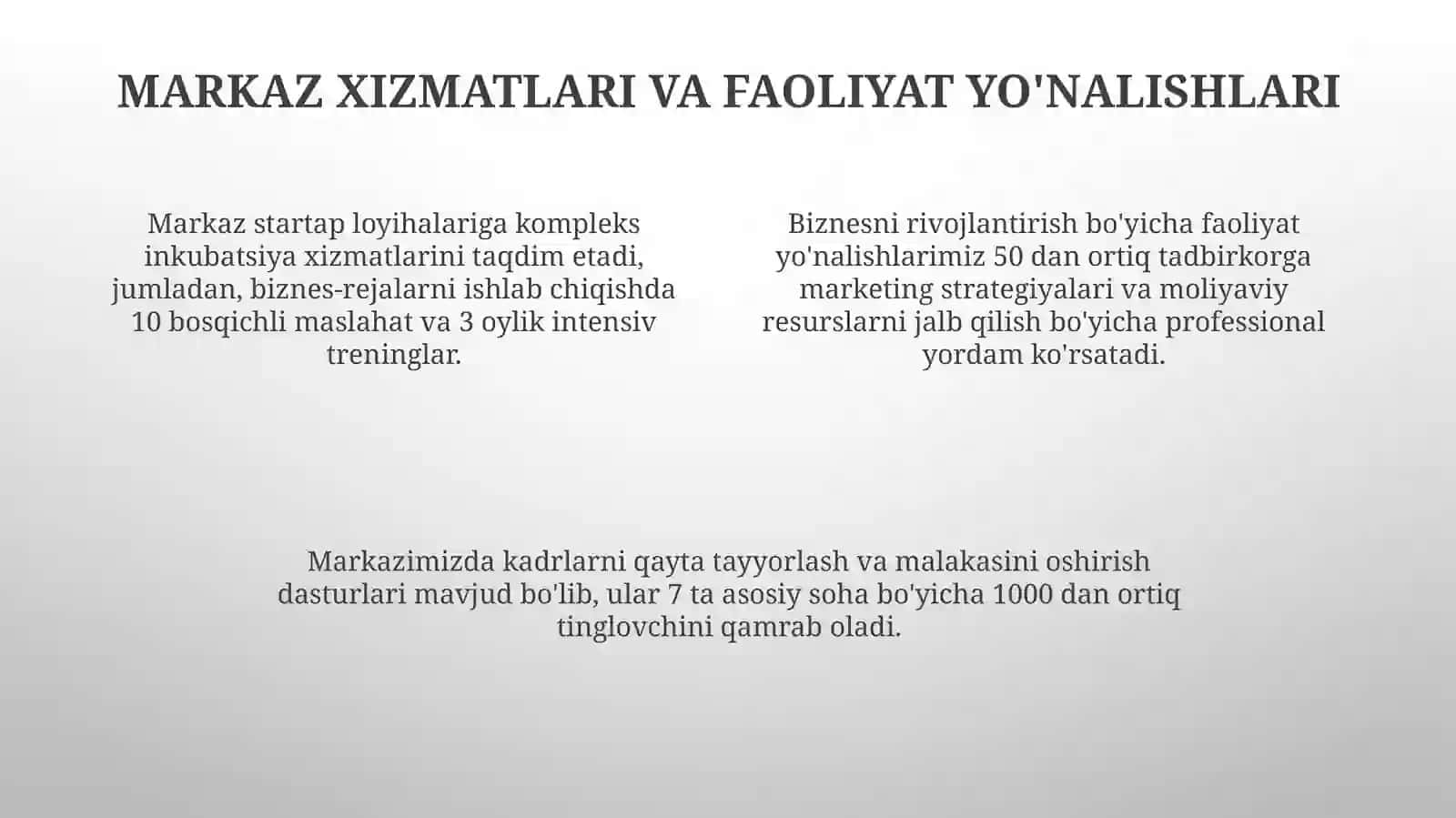 Rivojlanish markazlarining faoliyati 4