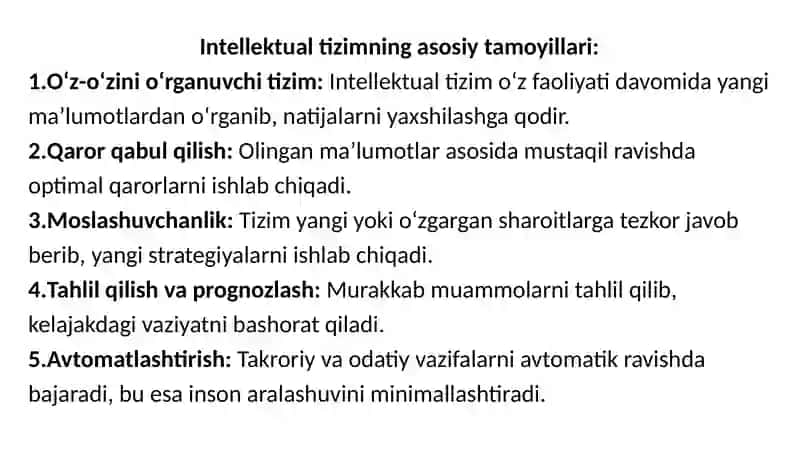 INTELLEKTUAL TIZIMLAR 4