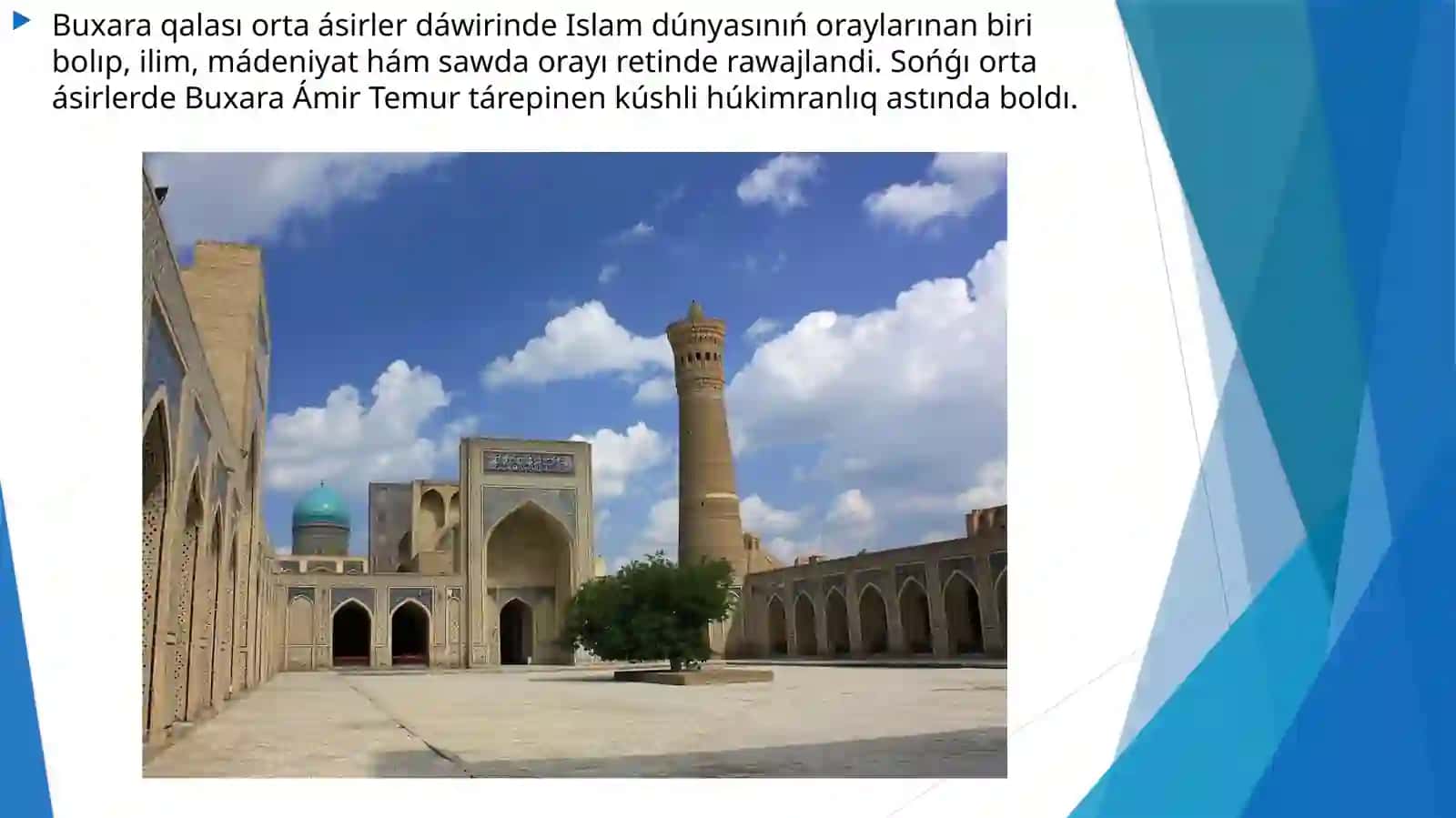 Sońǵı orta ásirlerde Orta Aziya qalaları 4
