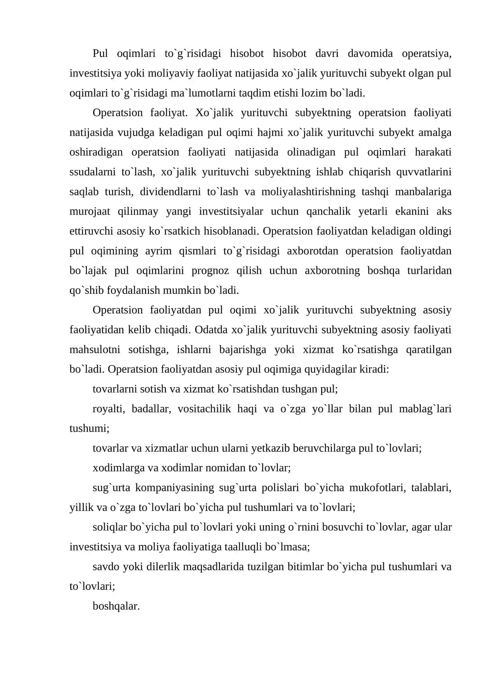 Pul oqimlari tahlili 4