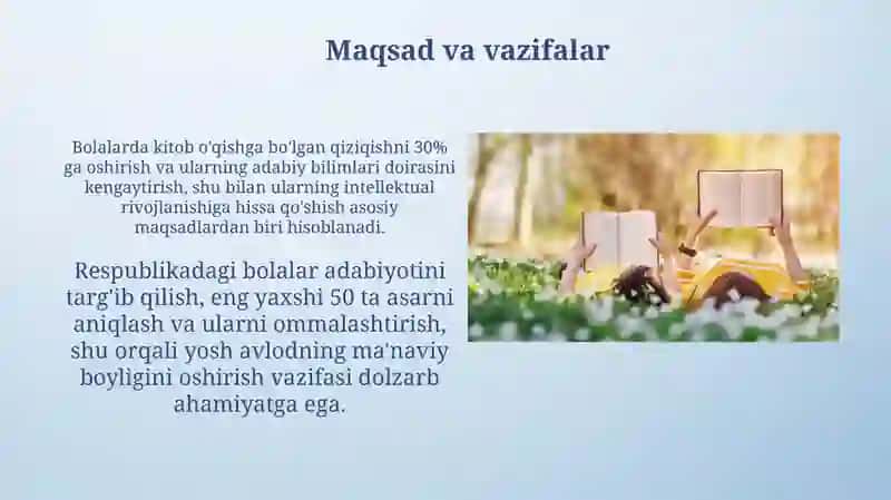 Bolalar adabiyoti kitobxonlik tanlovlari 4