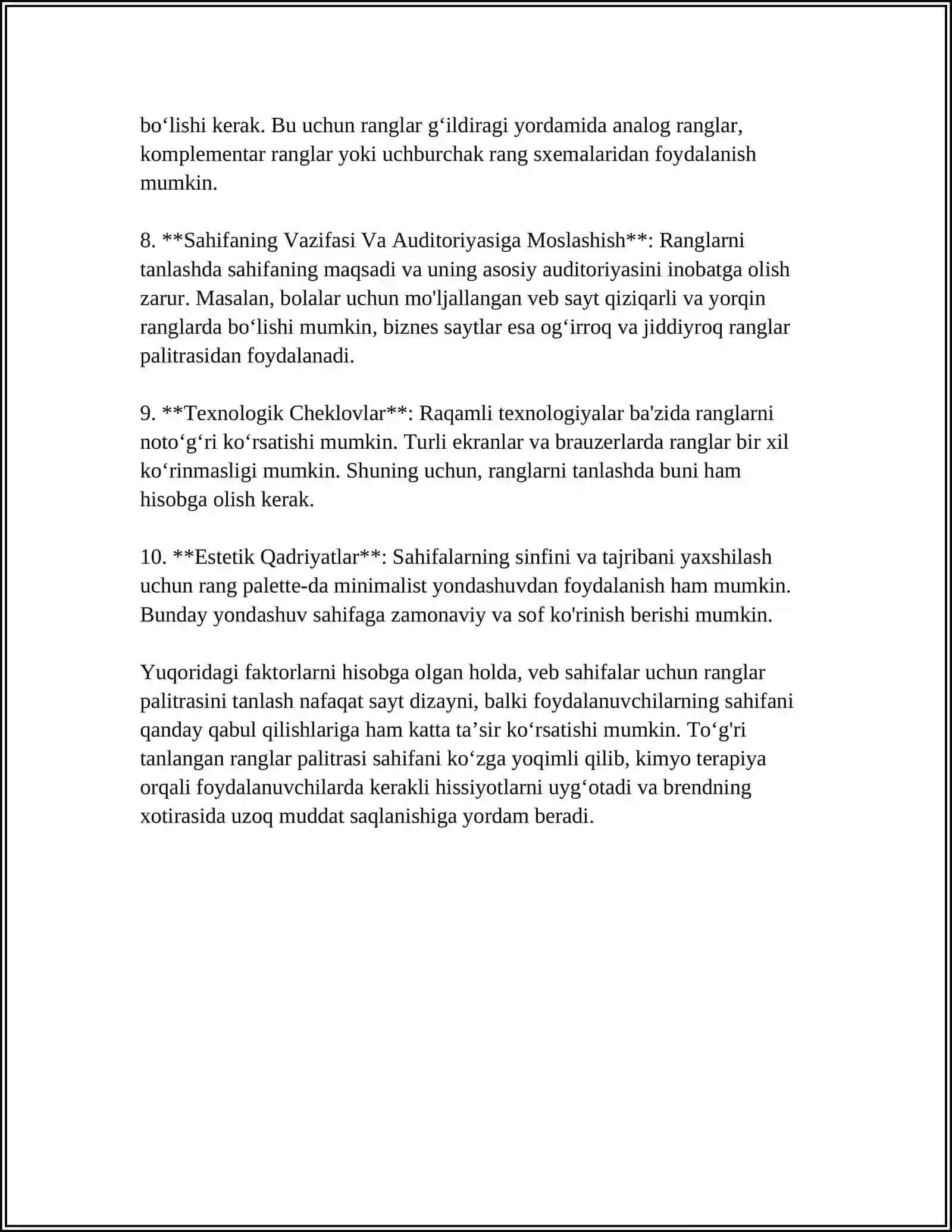 WEB SAHIFALARGA RASMLI, GRAFIKLI MALUMOTLARNI JOYLASHTIRISH VA BEZASH 4