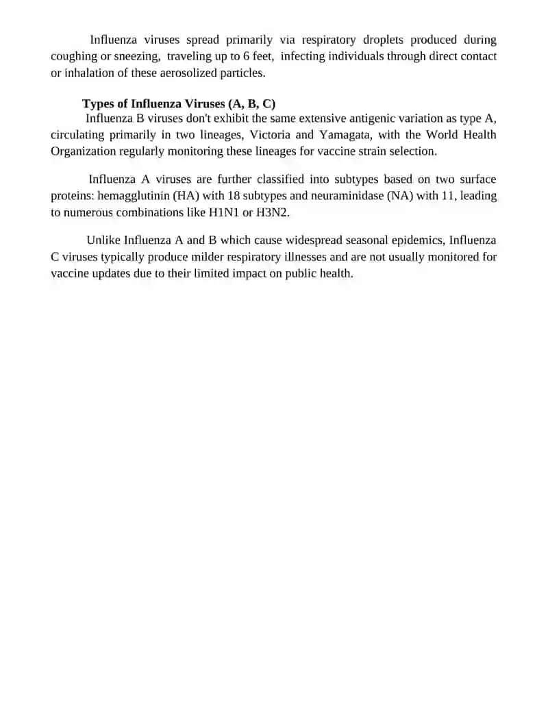 Influenza. Culture project. Types of Flu 4