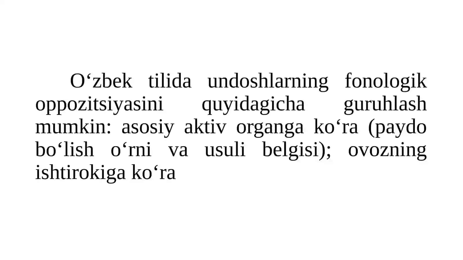 Undoshlar tasnifi va tafsifi 4
