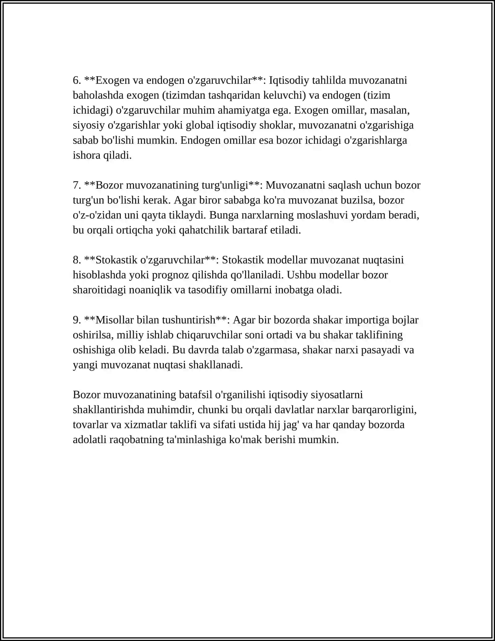 PUL BOZORIDA MUVOZANAT 4