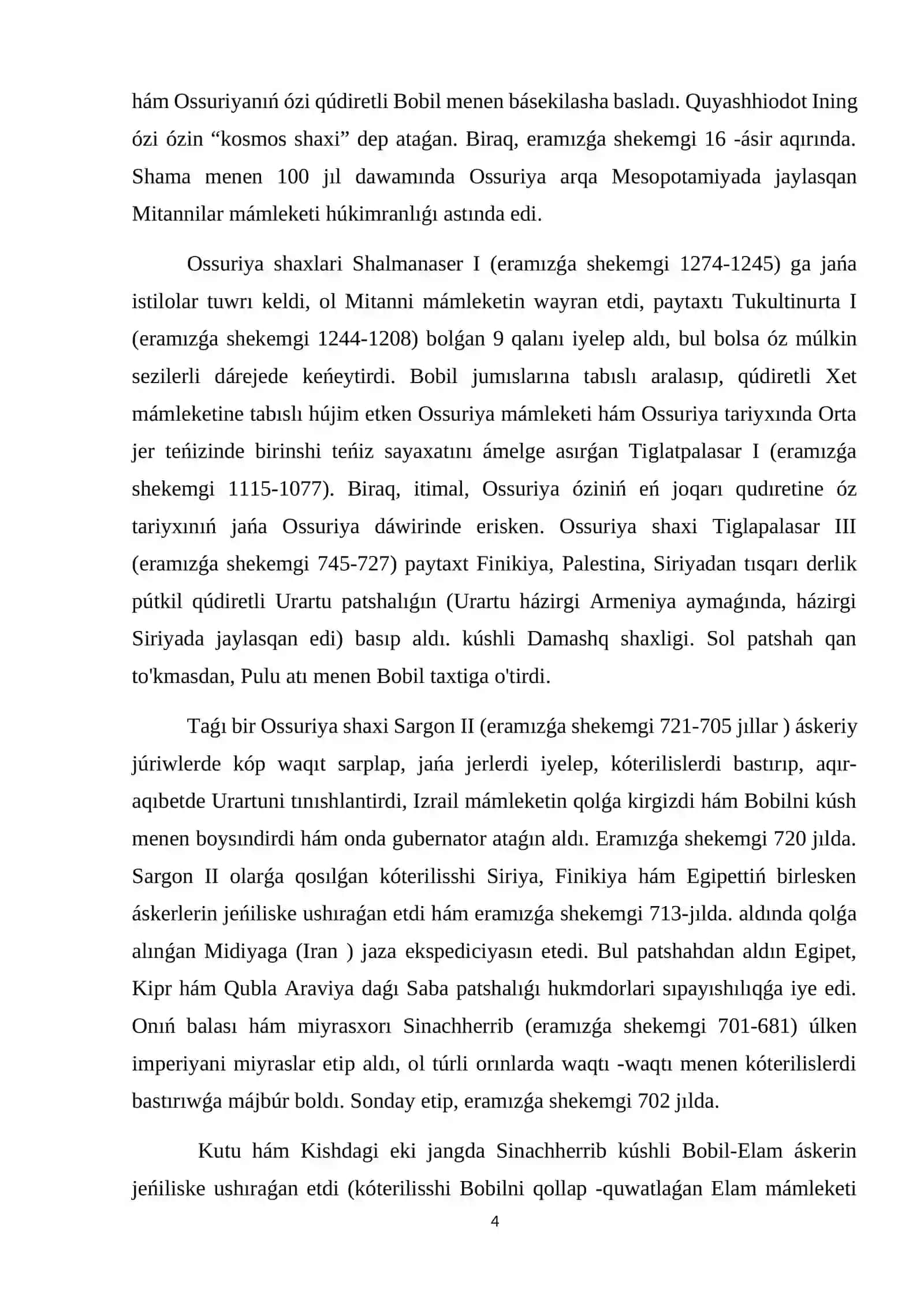 Áyyemgi Ossurya mádeniyatı 4