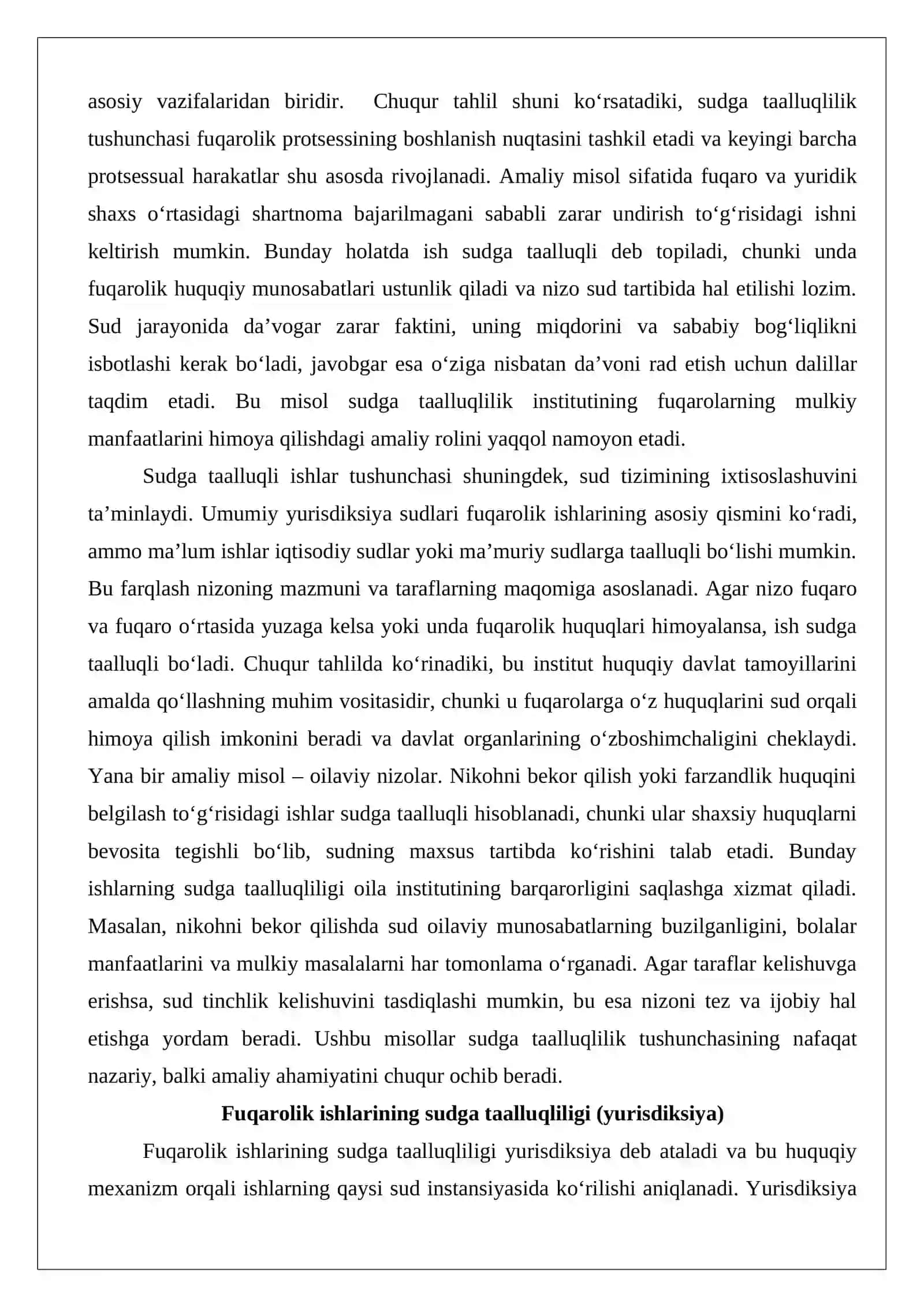 Sudga taalluqli ishlar 4