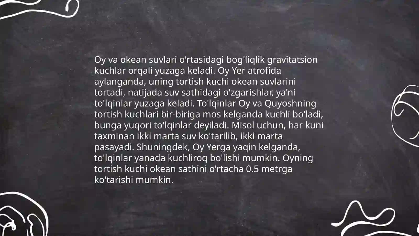 Oyning yer aylanishiga ta'siri 4