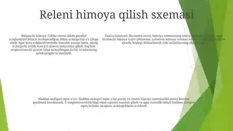 Ulanmalarni Ikkitadan OʻChirgichlar Bilan Boshqarish Sxemalari Ikki OʻChirgich Bilan Boshqariladigan Ulanmalar Rele Himoyasi 4