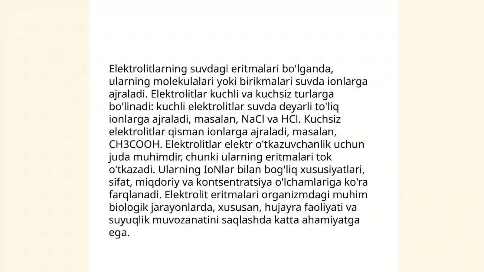 Elektrolitik dissosilanish nazariyasi 4