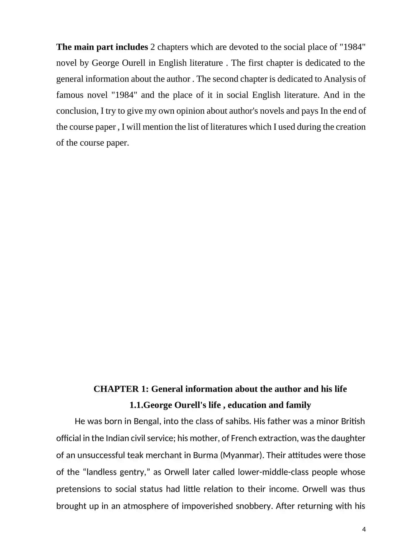 THE SOCIAL ASPECTS IN G. ORWELL'S NOVEL "1984" 4
